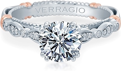 Verragio Pave & Bezel Set Diamond Engagement Ring