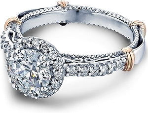 Verragio Pave Halo Diamond Engagement Ring