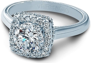 Verragio Pave Halo Diamond Engagement Ring