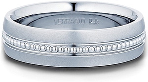 Verragio Single Beaded Men's Wedding Band-6mm