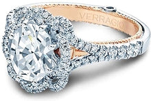 Verragio Split Shank Pave Halo Diamond Engagement Ring