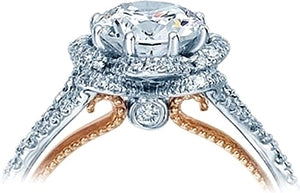 Verragio Split Shank Pave Halo Diamond Engagement Ring