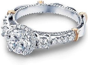 Verragio Three Stone Diamond Engagement Ring