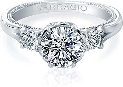 Verragio Three Stone Diamond Engagement Ring